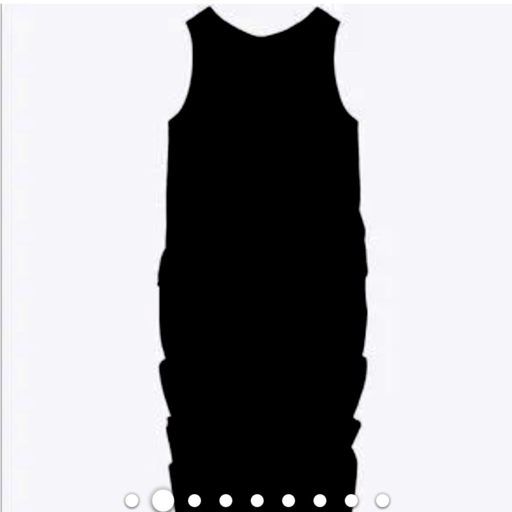ZARA fashion icon little black draped midi dress with low folded back🔥🔥 - Picture 6 of 7